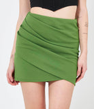 Draped mini skirt