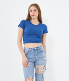 T- shirt in cotone crop