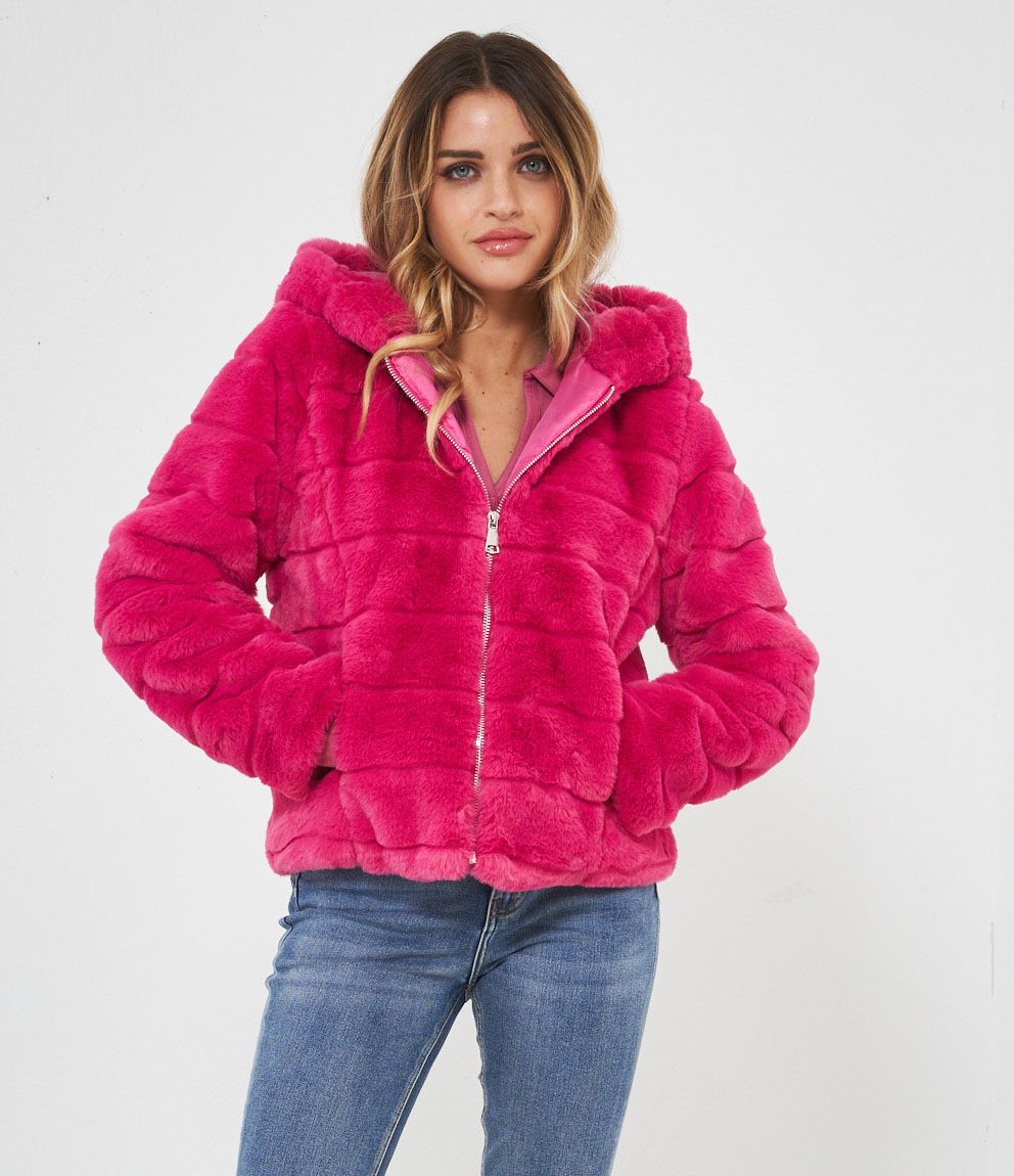 Piumini Zuiki Zuiki Pelliccia Con Cappuccio Pelliccia Giubbotti