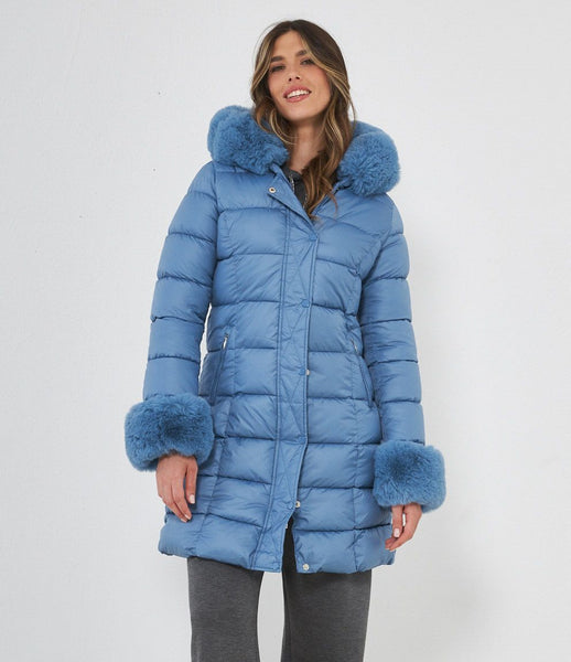 Piumini Zuiki Zuiki Pelliccia Con Cappuccio Pelliccia Giubbotti