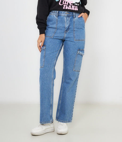 Jeans cargo palazzo – Zuiki Italia - Main Image