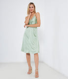 Midi dress with jewel straps