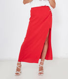 Midi skirt with slit