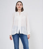 Pleated shirt with collar details