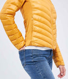 Down jacket with side detail