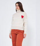 Maglia a righe con cuore