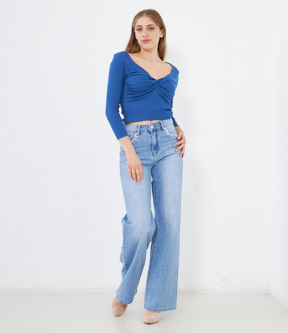 Maglia con scollo a cuore Zuiki Italia