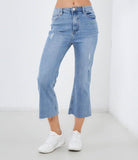 Jeans flare crop
