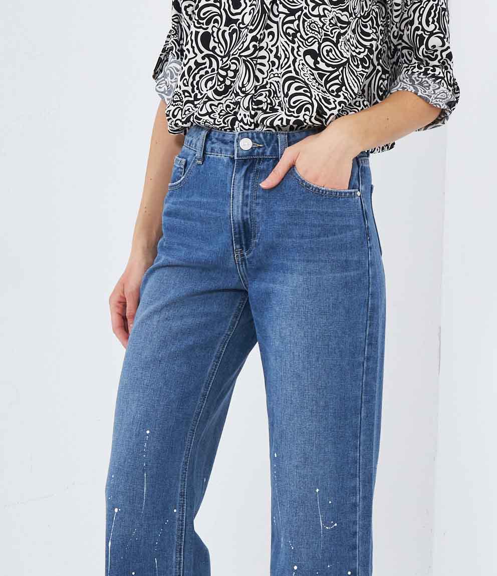 Jeans palazzo con dettaglio Zuiki Italia