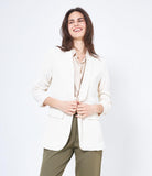 Blazer with gathered sleeves