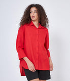 Camicia over misto lino