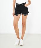 Shorts con borchie
