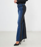Jeans retro effetto pelle