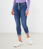 Jeans bottoni gioiello