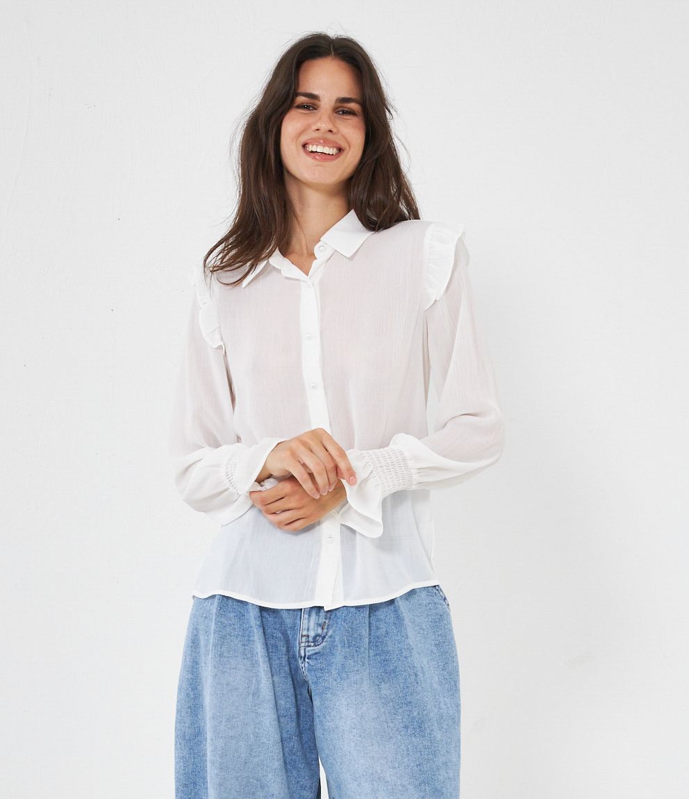 Miss Selfridge Broderie Tiered Swing Smock Dress In Ivory - Foto 3