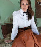 Camicia con maniche a sbuffo