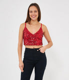 Top crop in paillettes