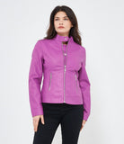 Giubbino effetto pelle