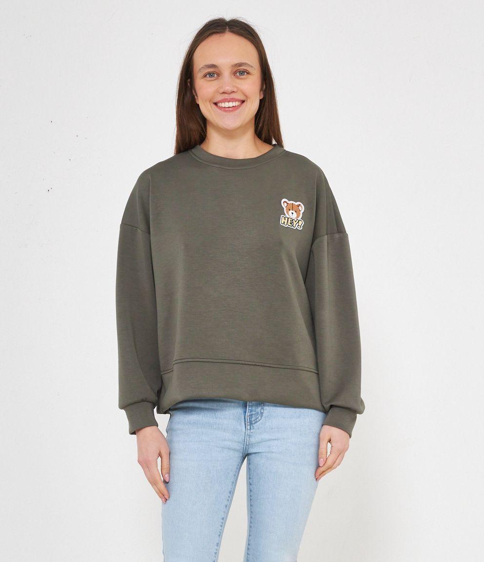 Felpa con orso Militare L/XL