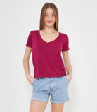 V-neck cotton T-shirt