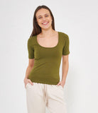 T-shirt scollo profondo