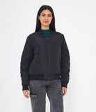 Bomber con bordi a costine