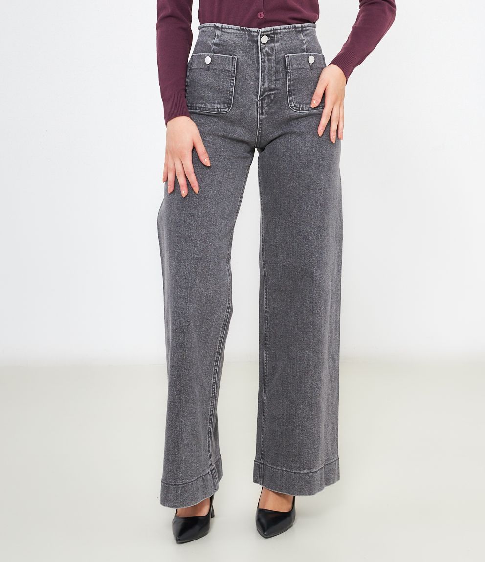 Jeans palazzo Grigio 40