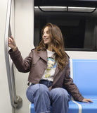 Trench effetto pelle