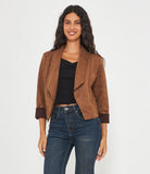 Giacca effetto camoscio