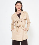 Trench effetto camoscio