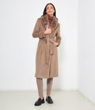 Cappotto collo in pelliccia