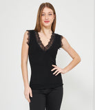 Canotta Scollatura Pizzo