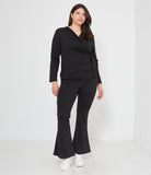 Pantaloni Flare A Vita Alta