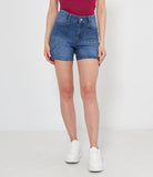 Shorts Di Jeans Vita Alta