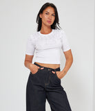 T-shirt Crop Fit Strass