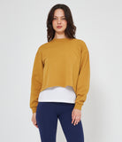 Felpa Crop Oversize Taglio Vivo