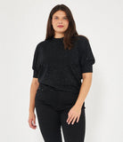 Maglia Girocollo Micropaillettes Oversize