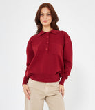 Maglia Polo Oversize Manica Lunga