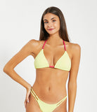 Bikini top triangolo a contrasto