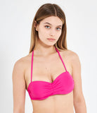 Bandeau bikini top with pre-shaped cups