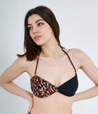 Top bikini animalier