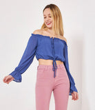 Casacca crop con spalle scoperte