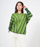 Geometric patterned sweater