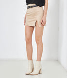 Mini skirt with side slit