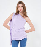 Ruffle one-shoulder top