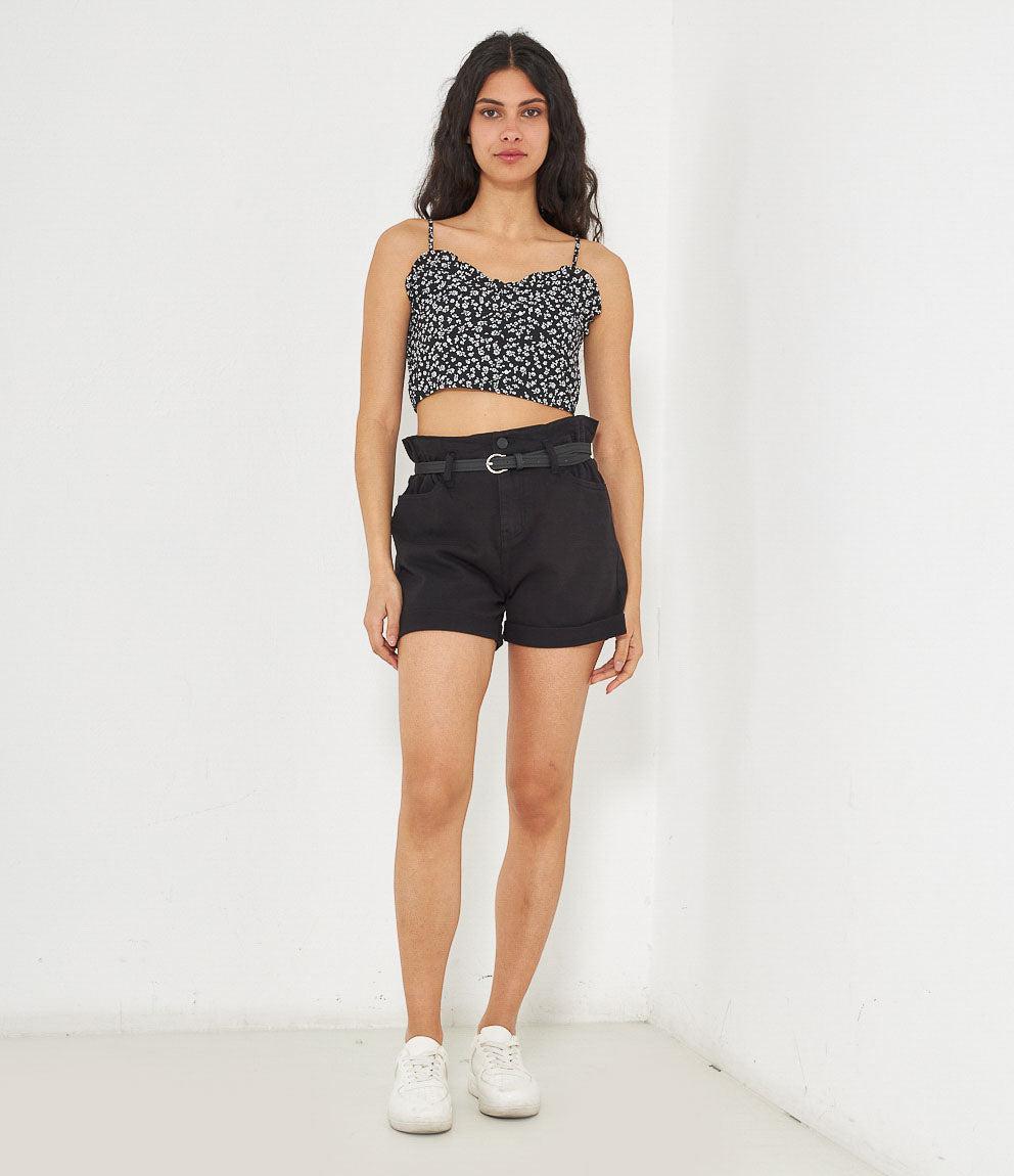 Shorts con vita arricciata Zuiki Italia