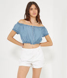 Tencel cropped tunic