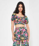 Cropped smocked tunic