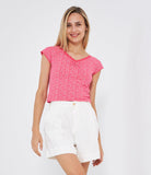 Sweater with knitted neckline