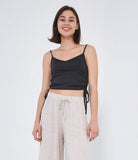 Top crop con coulisse